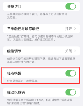 北关苹果授权维修站分享iPhone轻点无法唤醒怎么办 